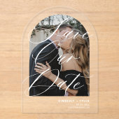 Modernes Foto - Hochzeit Save the Date Acryleinladungen (Vorderseite)