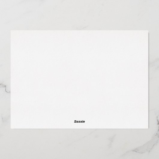 Modernes Foto Hochzeit speichern das Datum Script  Folieneinladung (Rückseite)