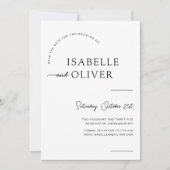 Modernes Foto Hochzeit Speichern Sie die einladend Einladung (Vorderseite)