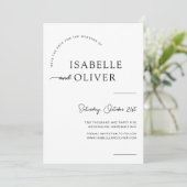 Modernes Foto Hochzeit Speichern Sie die einladend Einladung (Stehend Vorderseite)