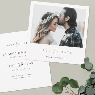 Modernes Foto Hochzeit Speichern Sie die einladend Save The Date