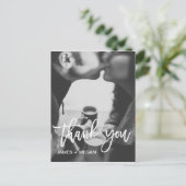 Modernes Foto Hochzeit / Verlobung Vielen Dank Postkarte (Stehend Vorderseite)