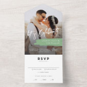 Modernes Foto Hochzeitseinladung mit UAWG All In One Einladung (Innen Boden)