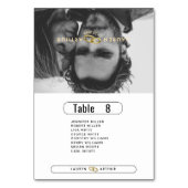 Modernes Foto Hochzeitsgast Tischnamen Platzkarte Tischnummer (Vorderseite)