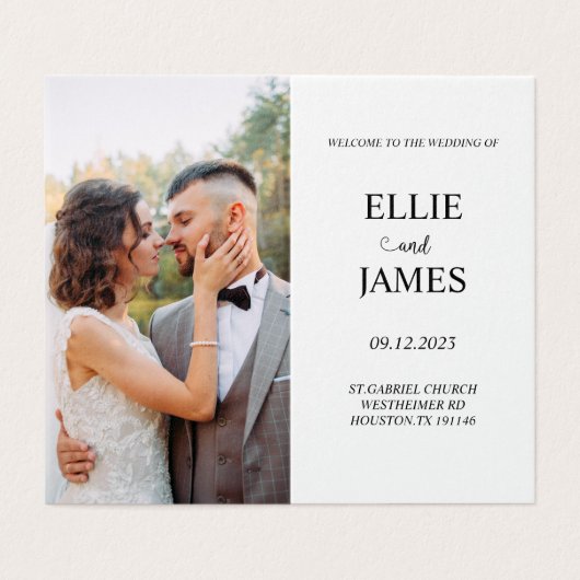 Modernes Foto Hochzeitskalender (Außenseite Aufgefaltet)