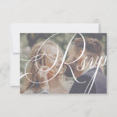 Modernes Foto - Hochzeitskalligraphie RSVP Karte (Vorderseite)