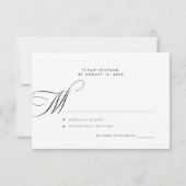 Modernes Foto - Hochzeitskalligraphie RSVP Karte (Rückseite)