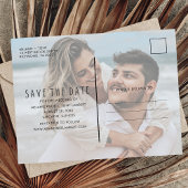 Modernes Foto Hochzeitskostenlose Getränke Save th Ankündigungspostkarte