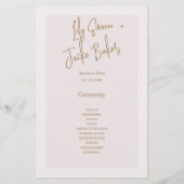 Modernes Foto Hochzeitsprogramm (Rückseite)