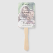 Modernes Foto-Hochzeitsprogramm Fächer (Rückseite)