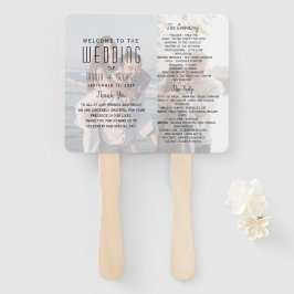 Modernes Foto Hochzeitsprogramm Handfan Fächer