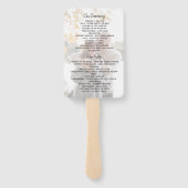 Modernes Foto Hochzeitsprogramm Handfan Fächer (Rückseite)