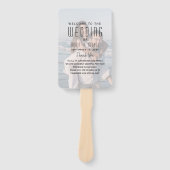 Modernes Foto Hochzeitsprogramm Handfan Fächer (Vorderseite)