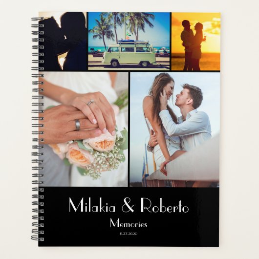 Modernes Foto Hochzeitsreise Flitterwochen Planer (Vorderseite)