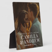 Modernes Foto-Hochzeitssake Fotoplatte (Seite)