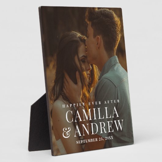 Modernes Foto-Hochzeitssake Fotoplatte (Seite)