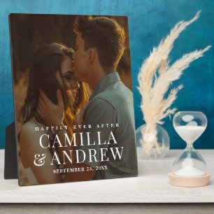 Modernes Foto-Hochzeitssake Fotoplatte