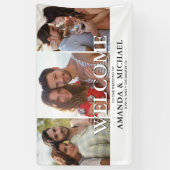 Modernes Foto Hochzeitswillkommen Banner (Vertikal)