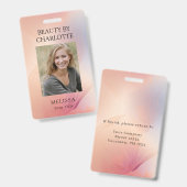 Modernes Foto-ID-Abzeichen für Mitarbeiter Ausweis (Vorder- & Rückseite)