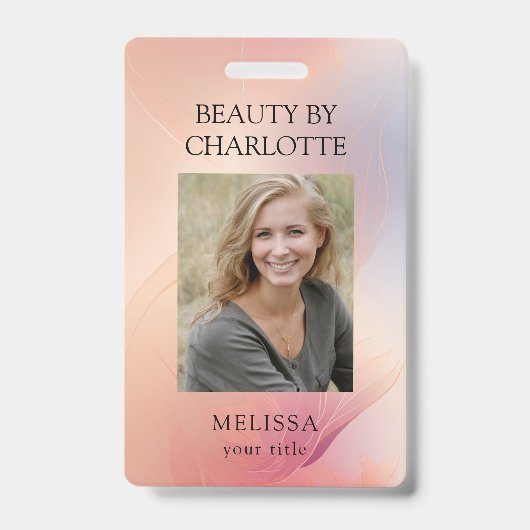 Modernes Foto-ID-Abzeichen für Mitarbeiter Ausweis (Vorderseite)