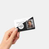 Modernes Foto-ID-Abzeichen für Schwarzweiß-Logos Ausweis (Handheld)