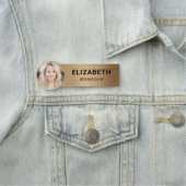 Modernes Foto ID Gold Namensschild (Beispiel)
