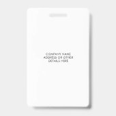 Modernes Foto-ID-Unternehmen Ausweis (Rückseite)