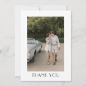 Modernes Foto im Art Deco Stil Dankeskarte (Vorderseite)