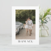 Modernes Foto im Art Deco Stil Dankeskarte (Stehend Vorderseite)