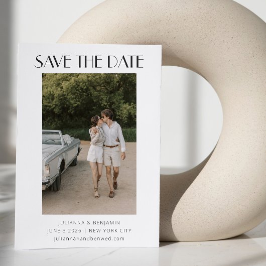 Modernes Foto im Art Deco Stil Save The Date