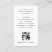 Modernes Foto im Grenzbereich QR-Code weiß Visitenkarte (Rückseite)