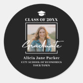 Modernes Foto im Jahr 2025 Runder Aufkleber (Vorderseite)