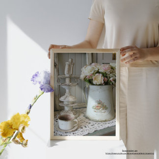 Modernes Foto im Vintagen Shabby Chic Poster