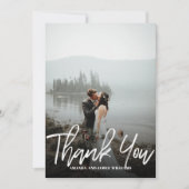 Modernes Foto in gegossenem Design DANK Dankeskarte (Vorderseite)