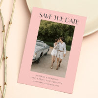 Modernes Foto in Rosa und Grau Art Déco Hochzeit