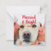 Modernes Foto in Rot Mitteilungskarte (Vorderseite)