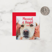 Modernes Foto in Rot Mitteilungskarte (Vorderseite/Rückseite Beispiel)