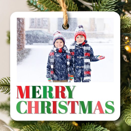 Modernes Foto in Rot und Grün Keramikornament