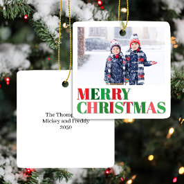 Modernes Foto in Rot und Grün Keramikornament