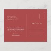 Modernes Foto in Rot und Weiß Weihnachten (Rückseite)