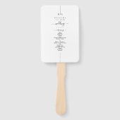 Modernes Foto-Inline-Monogramm-Hochzeitsprogramm Fächer (Vorderseite)