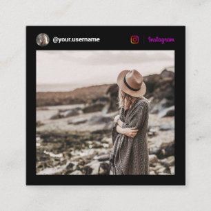 Modernes Foto Instagram Social Media minimal schwa Telefonnummerkarte