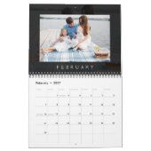 Modernes Foto Kalender Schwarz (Feb 2027)
