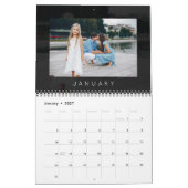 Modernes Foto Kalender Schwarz (Jan 2027)