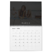 Modernes Foto Kalender Schwarz (Mär 2026)