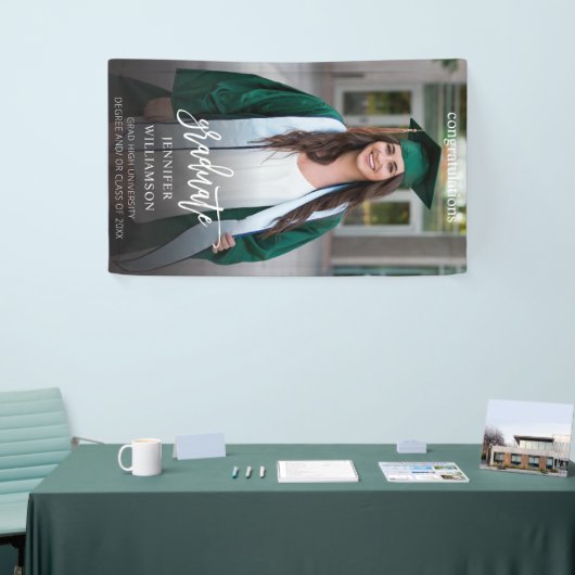 Modernes Foto Kalligrafie 2 Vertikales Graduat Banner (Messeveranstaltung)