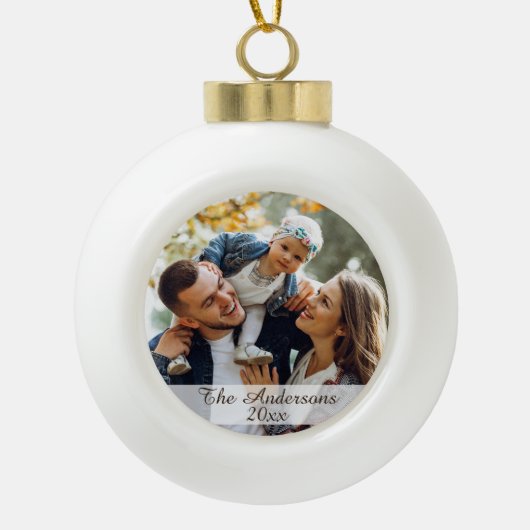 Modernes Foto Keramik Kugel-Ornament (Vorderseite)