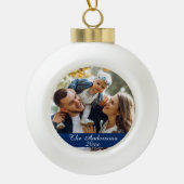 Modernes Foto Keramik Kugel-Ornament (Vorderseite)