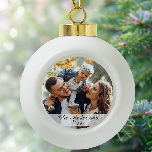 Modernes Foto Keramik Kugel-Ornament