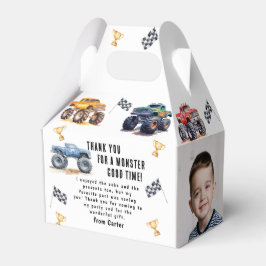 Modernes Foto | Kinder Monster Trucks Geburtstagsp Geschenkschachtel